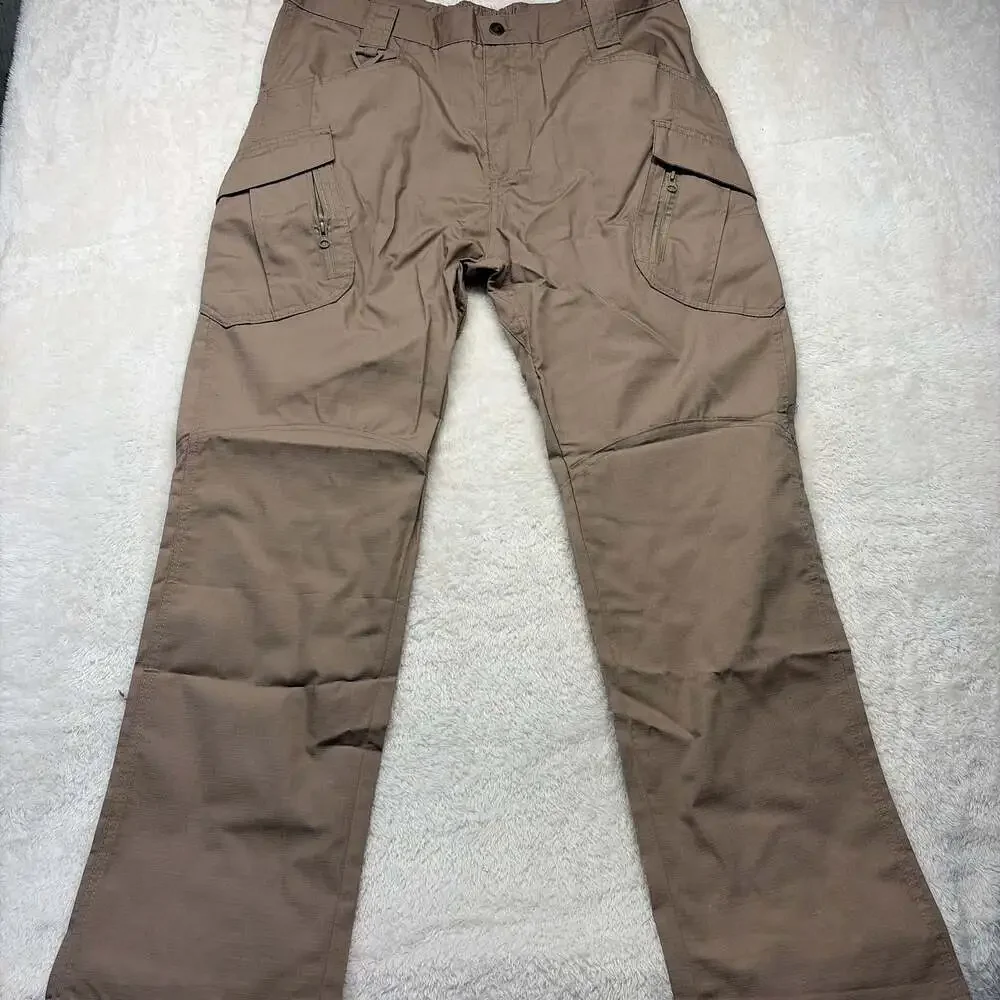 Tactical Pants Khaki Tan Outdoor Hiking Military RipStop Cargo Pants Men’s XXL
